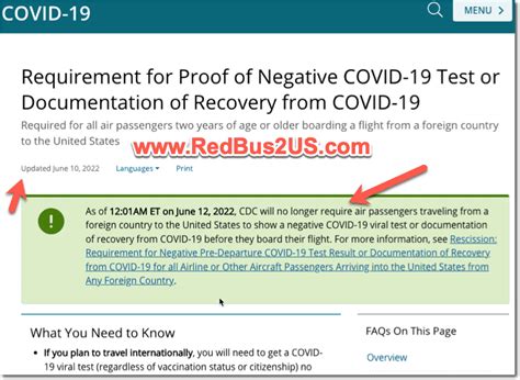 cdc to drop travel testing requirements|cdc negative pre departure.